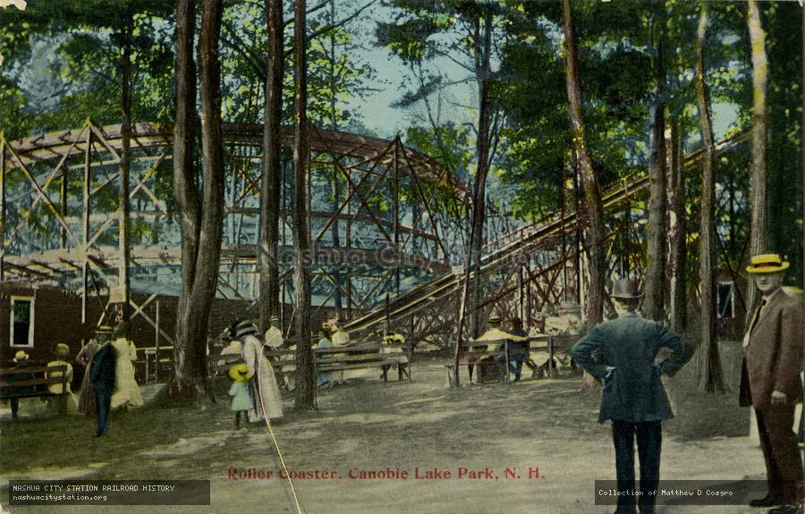 Postcard: Roller Coaster, Canobie Lake Park, N.H.